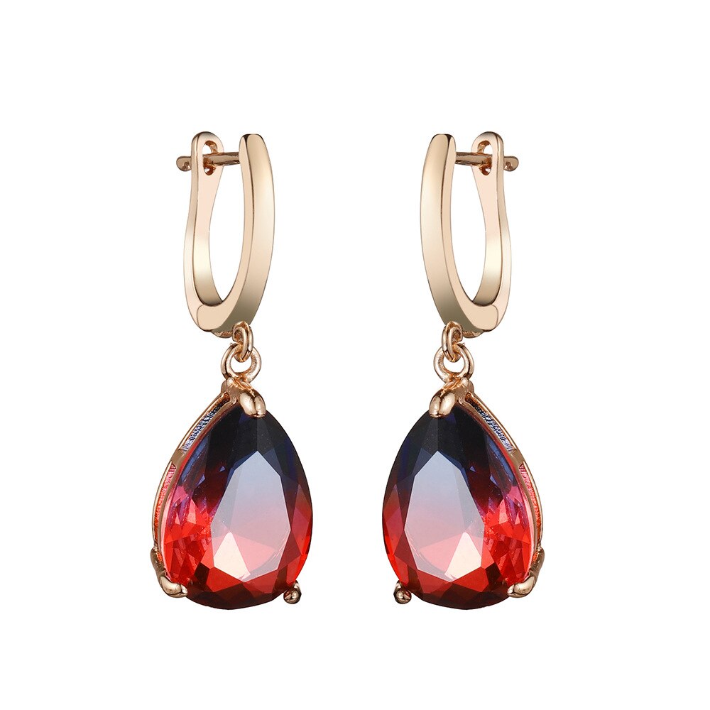 Joelene Rainbow Crystal Stone Dangle Earrings