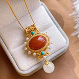 Gioia Pearl Turquoise Charm Jewelry Set