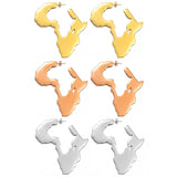 African Map Big Earrings