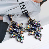 Exaggerated Sparkly Crystal Dangle Drop Earrings