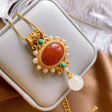 Gioia Pearl Turquoise Charm Jewelry Set