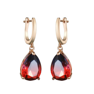 Joelene Rainbow Crystal Stone Dangle Earrings