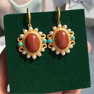 Gioia Pearl Turquoise Charm Jewelry Set