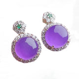 Georgina Inlaid Violet Egg Earrings