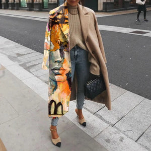 Artiscally Graphic Print Coat