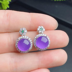 Georgina Inlaid Violet Egg Earrings