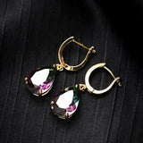 Joelene Rainbow Crystal Stone Dangle Earrings