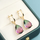 Joelene Rainbow Crystal Stone Dangle Earrings