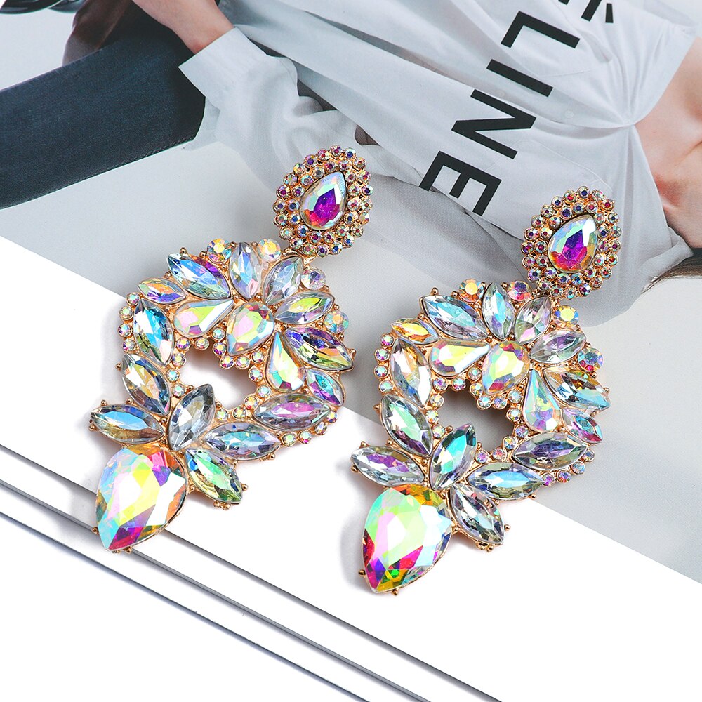 Caroline Sparkly Crystal Dangle Drop Earrings