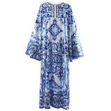 Teresa Porcelain Print Beach Cover Ups