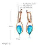 Romilly Natural Blue Zircon Drop Earrings