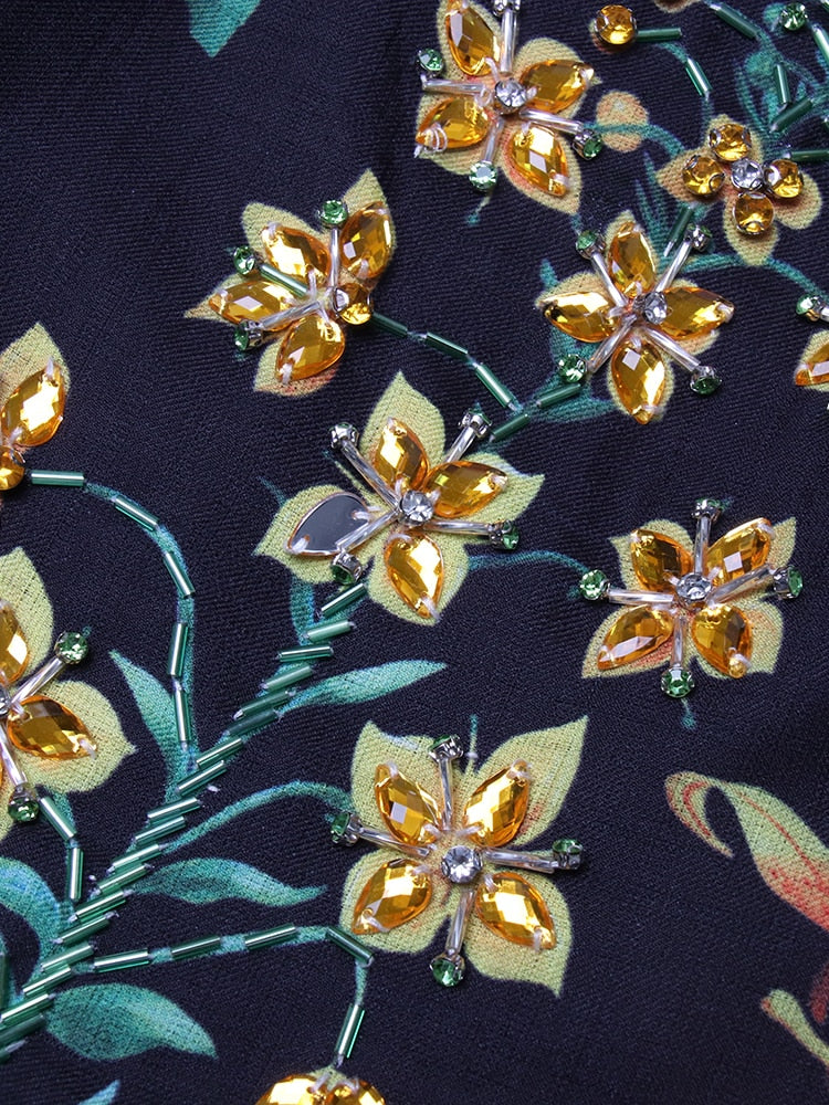 Sophia Vintage Print Floral Dress