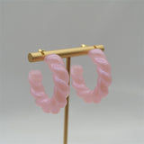 ROXY Acrylic Twist Hoop Earrings