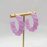 ROXY Acrylic Twist Hoop Earrings