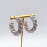 ROXY Acrylic Twist Hoop Earrings