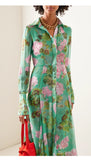 Bella Single Breasted Floral Elegant Party Dress