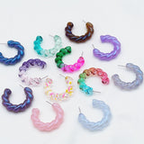ROXY Acrylic Twist Hoop Earrings