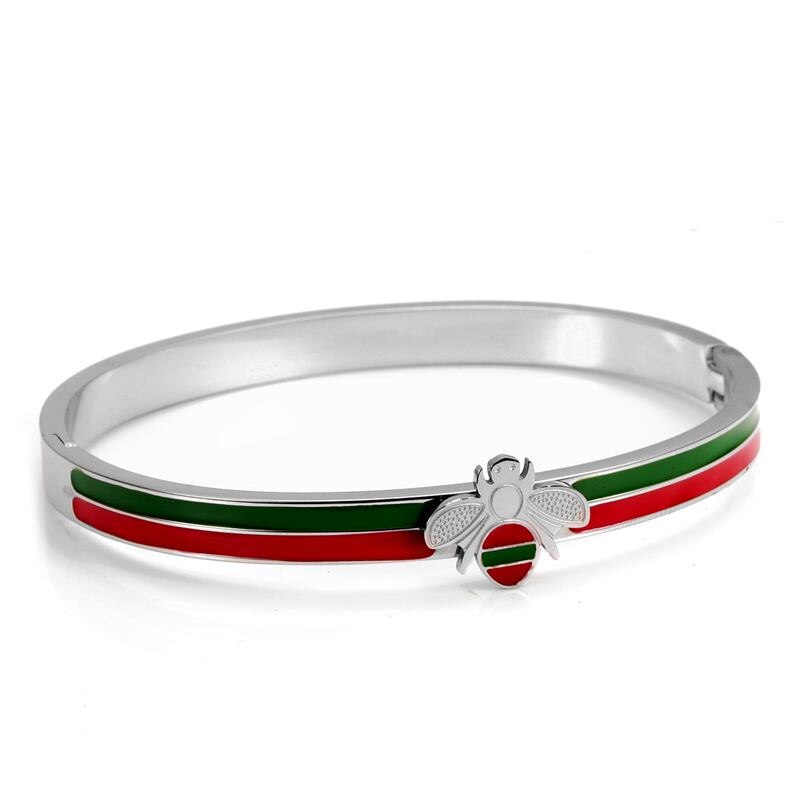 Busy Bee Stainless Steel Charm Bangles
