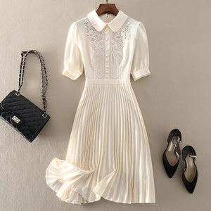 Elloise Embroider Flower Mid Dress