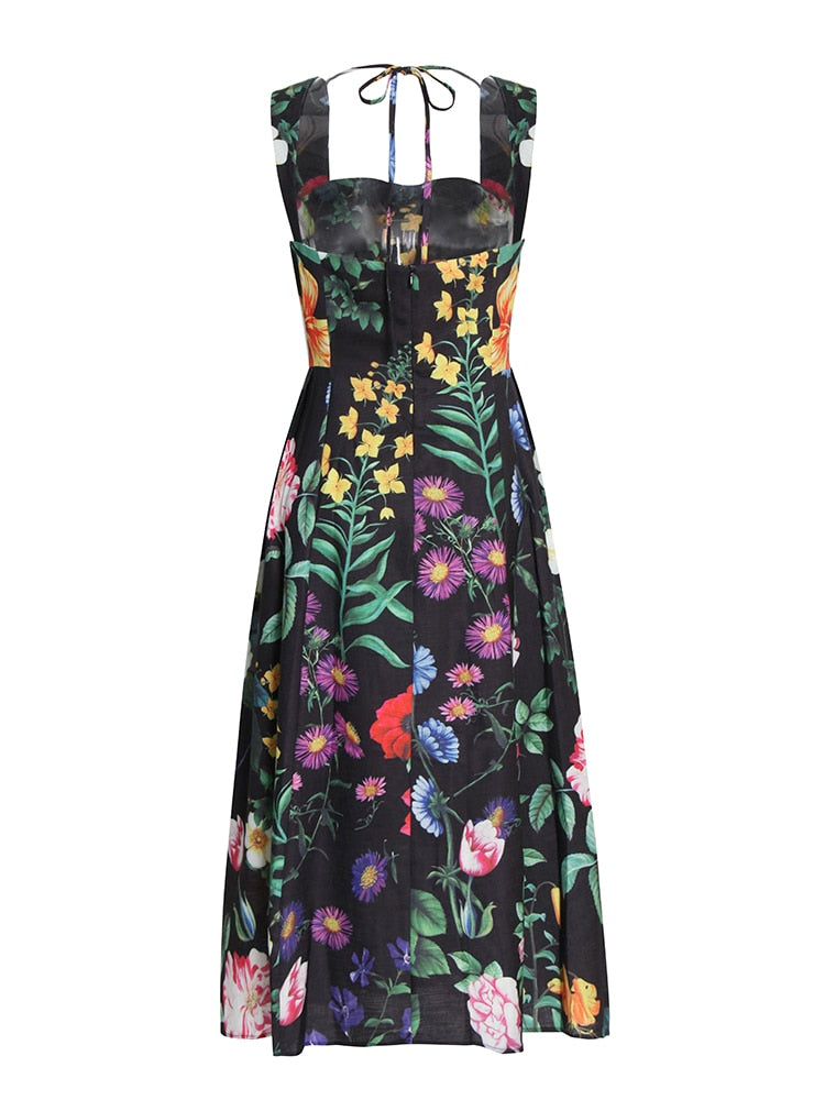 Sophia Vintage Print Floral Dress
