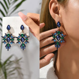 Exaggerated Sparkly Crystal Dangle Drop Earrings