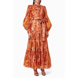 Raffaella Single Breasted Lantern Sleeve Dress
