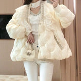 Rhinestone Lace Patchwork Coats