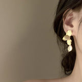Océane Gold Petal Drop Earrings
