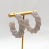 ROXY Acrylic Twist Hoop Earrings