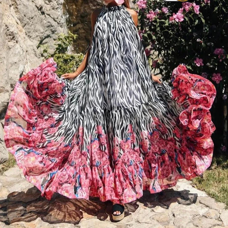 Raisa Casual Floral Print Bohemian Long Dress