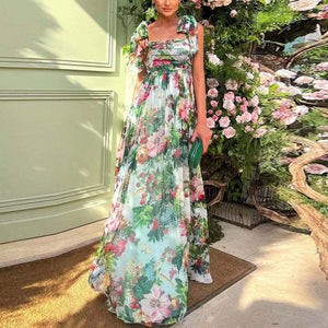 Raisa Casual Floral Print Bohemian Long Dress