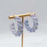ROXY Acrylic Twist Hoop Earrings