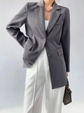 Designer Back Button Single Breasted Blazer
