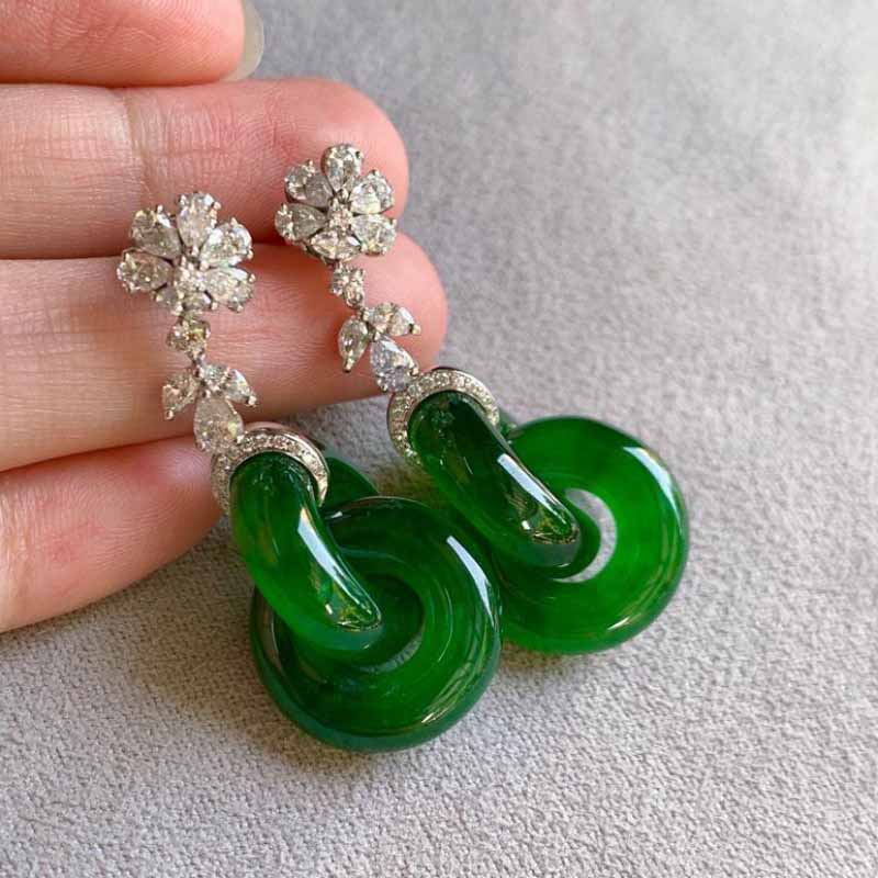 Natalie Crystal Flower Earrings