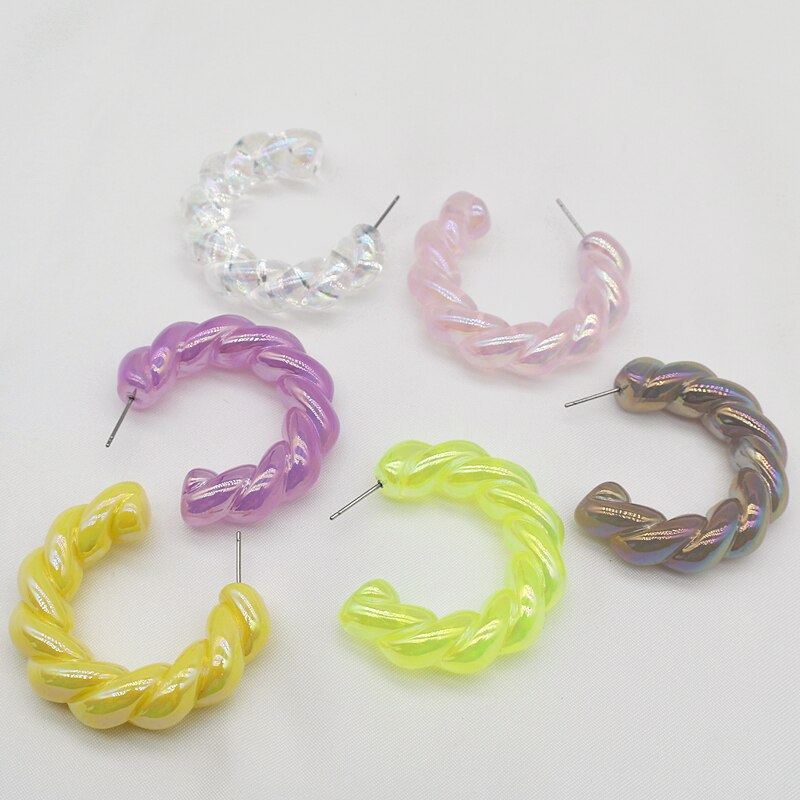 ROXY Acrylic Twist Hoop Earrings