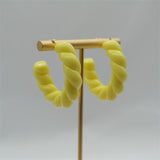 ROXY Acrylic Twist Hoop Earrings