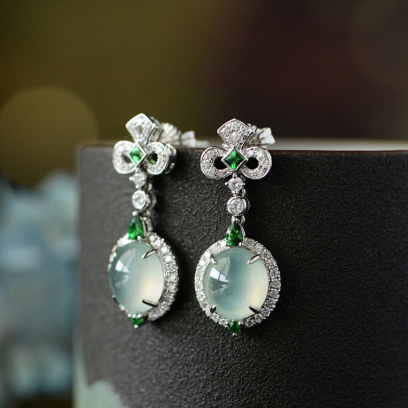 Chalcedony Ice Earrings