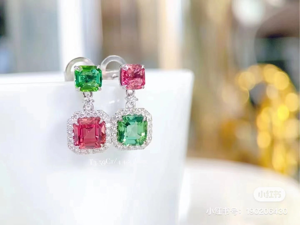 Poppy Double Square  Earrings
