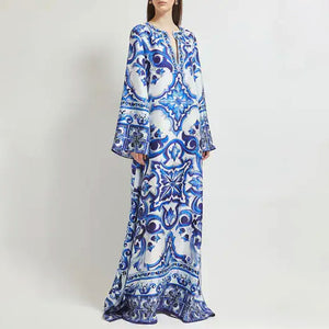 Teresa Porcelain Print Beach Cover Ups