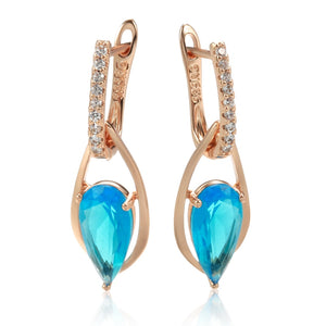 Romilly Natural Blue Zircon Drop Earrings