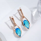 Romilly Natural Blue Zircon Drop Earrings