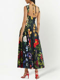 Sophia Vintage Print Floral Dress
