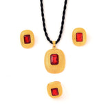 Ethiopian Red Stone Jewelry Set