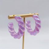 ROXY Acrylic Twist Hoop Earrings