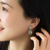 Chalcedony Ice Earrings
