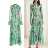 Bella Single Breasted Floral Elegant Party Dress
