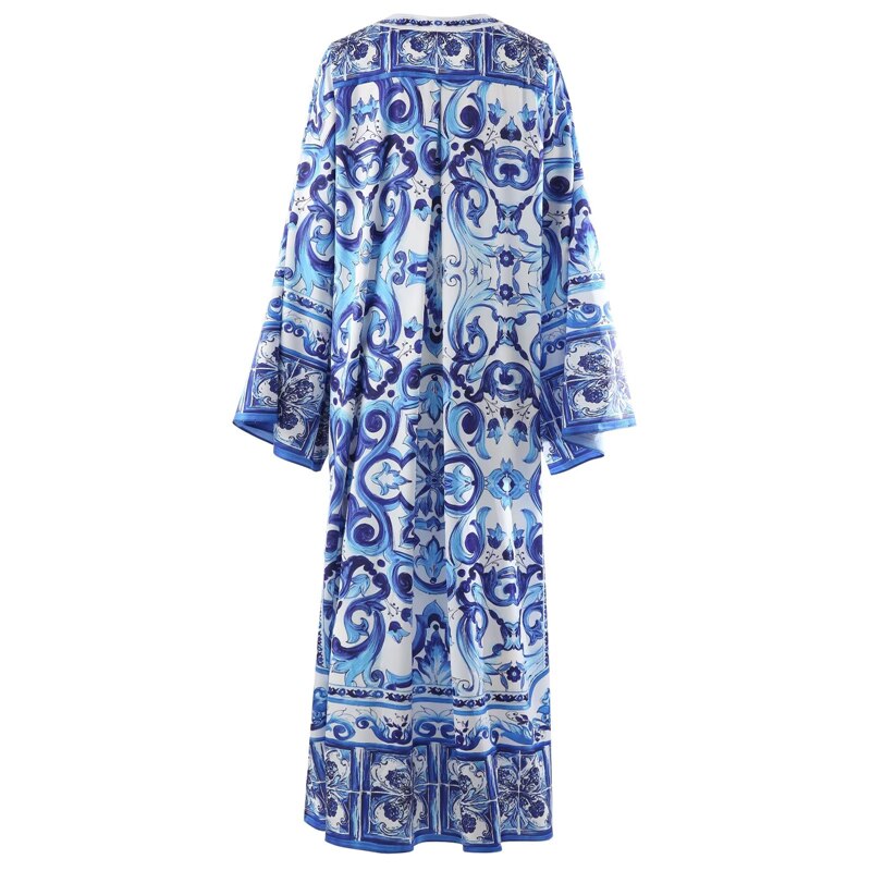 Teresa Porcelain Print Beach Cover Ups