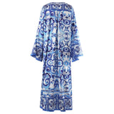 Teresa Porcelain Print Beach Cover Ups
