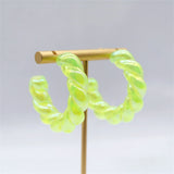ROXY Acrylic Twist Hoop Earrings