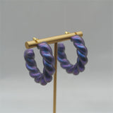 ROXY Acrylic Twist Hoop Earrings